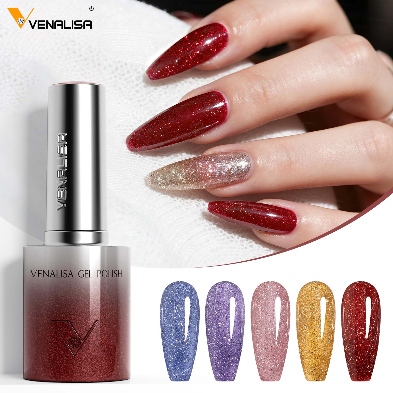 10ML Glitter & Cat Eye Gel 60 Colors Set (With Color Display) TPO Free Hema Free - Image 11