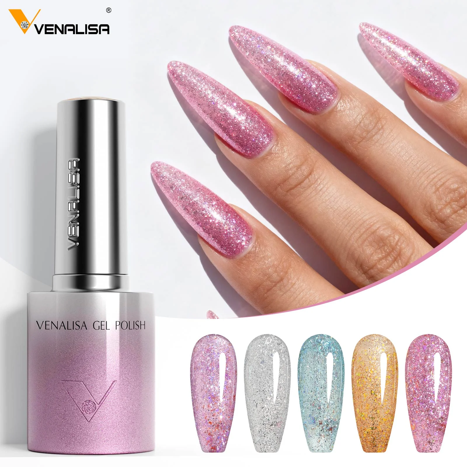 10ML Glitter & Cat Eye Gel 60 Colors Set (With Color Display) TPO Free Hema Free - Image 13