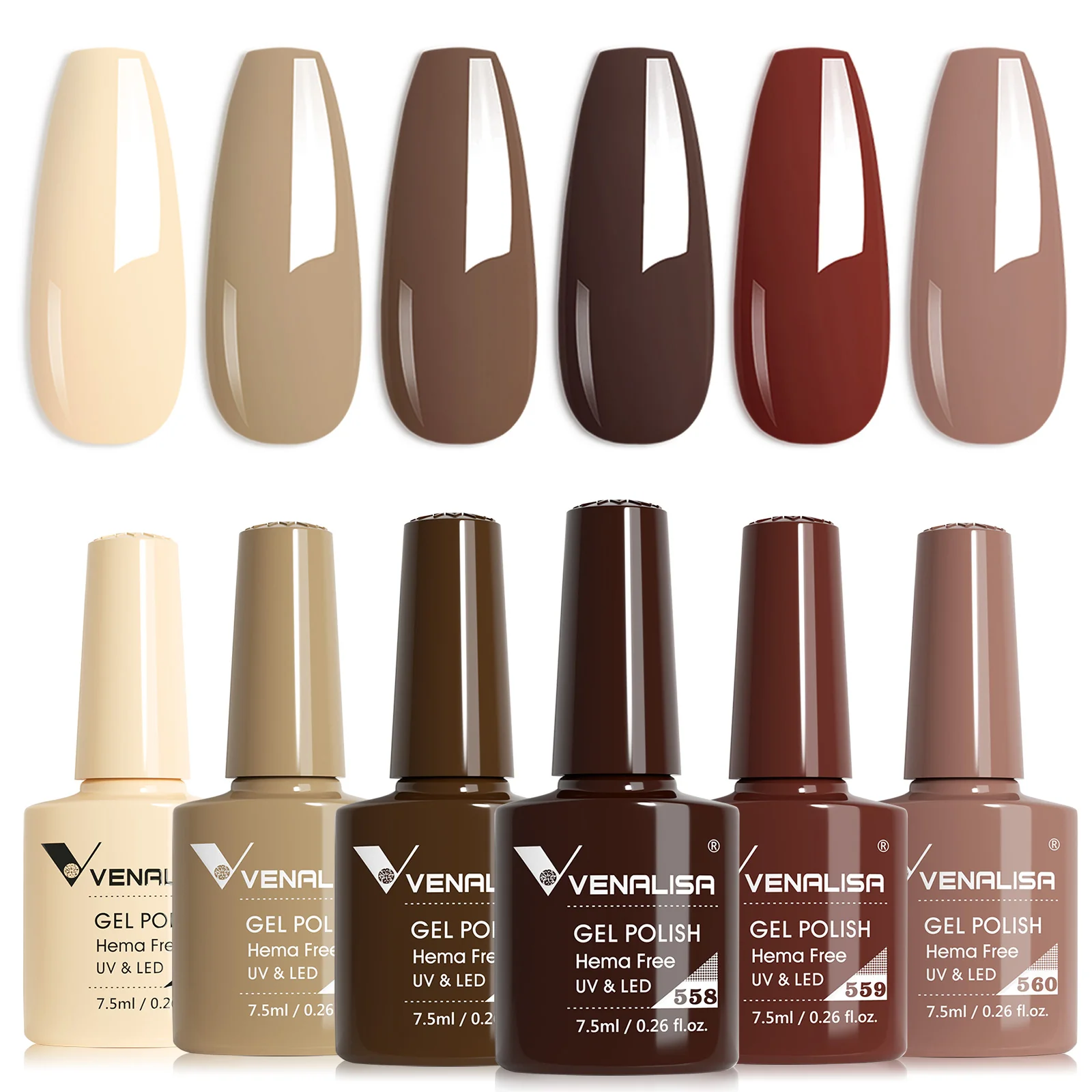 6 Colors Gel Polish Set 7.5ML*6 (TPO Free Hema Free) - Image 3