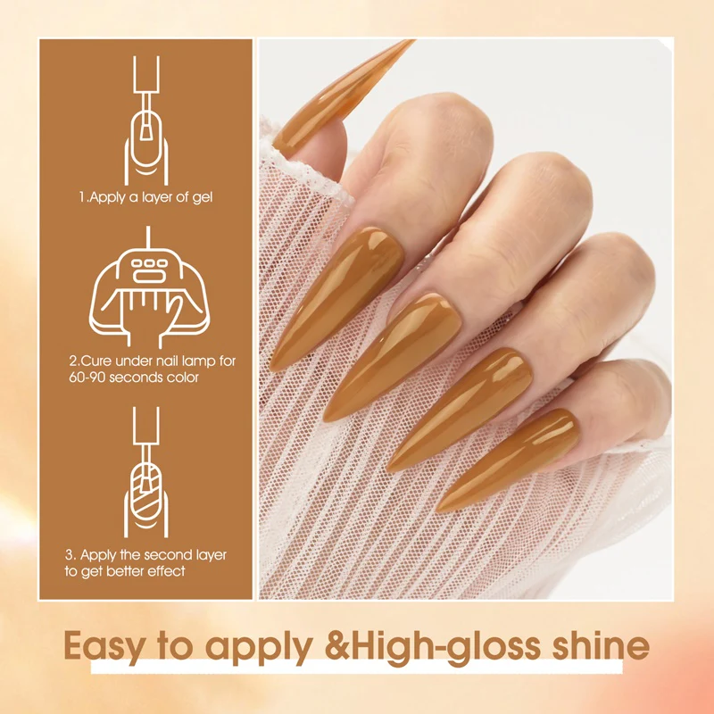 Brown Earth tones- Gel Polish 12 Colors Set TPO Free Hema Free - Image 5