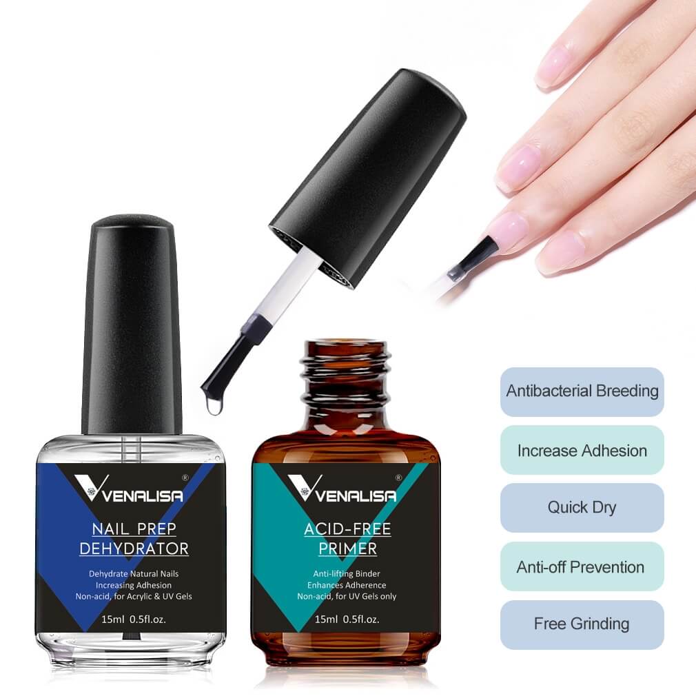 Nail Prep Dehydrator & Acid-free Primer 2 in 1 Kit - Image 2