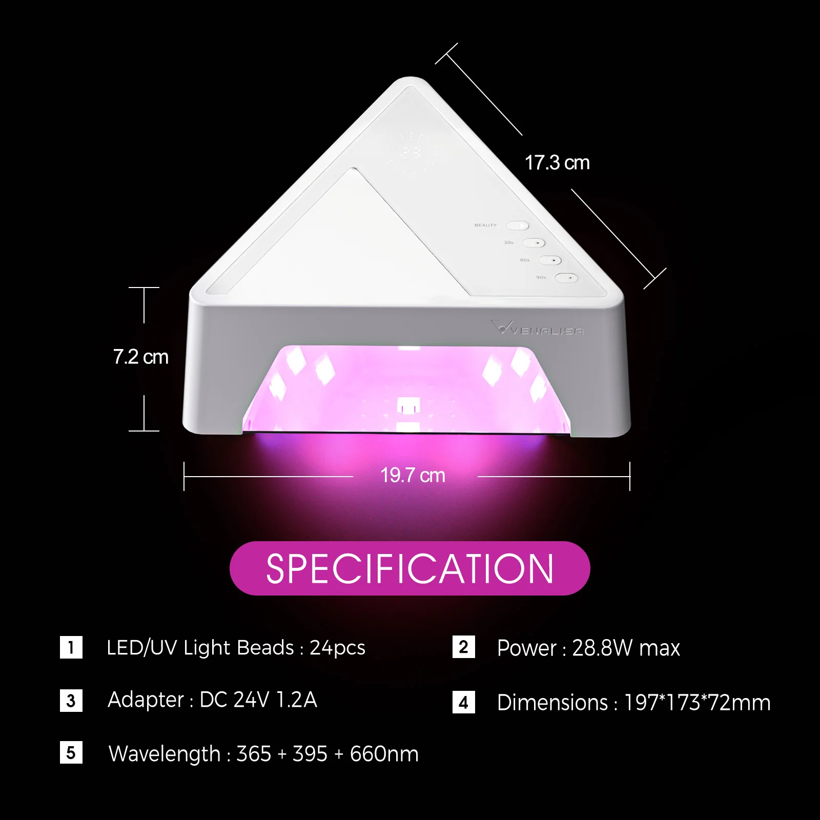 UV/LED Red Light Nail Lamp - Image 7